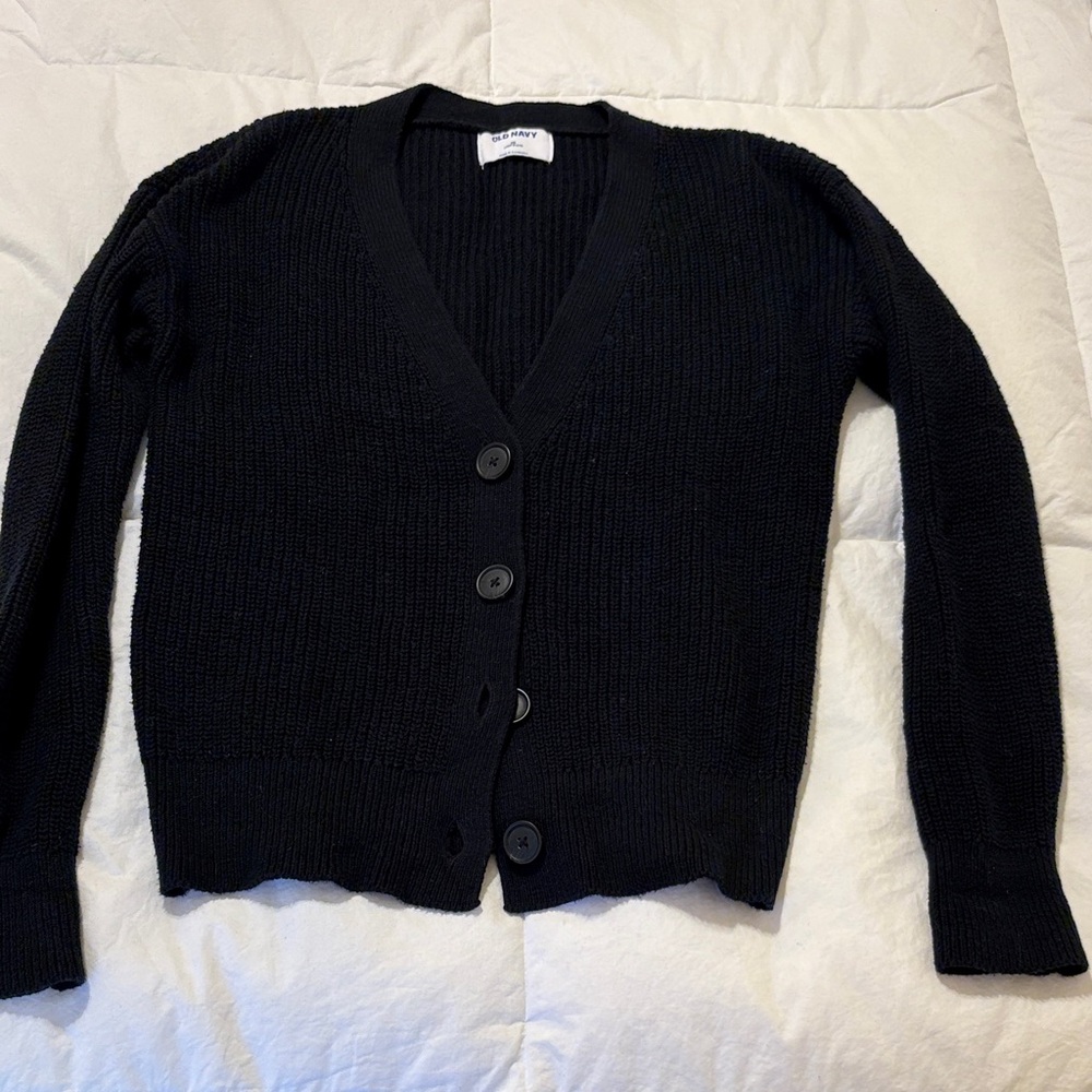 Old Navy Black Button-Up Cardigan